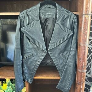 Cut25 by Yigal Azrouel Leather Bomber Jacket